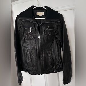 Michael Kors Black Leather Jacket for women